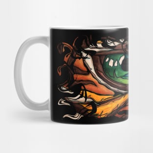 Eye of the tiger swirl art, strenght chinese zodiac for new year 2022 Mug